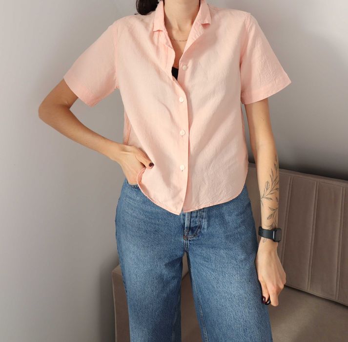 Wiskozowo-lniano-bawełniana koszula Uniqlo wiskoza len bawełna XS