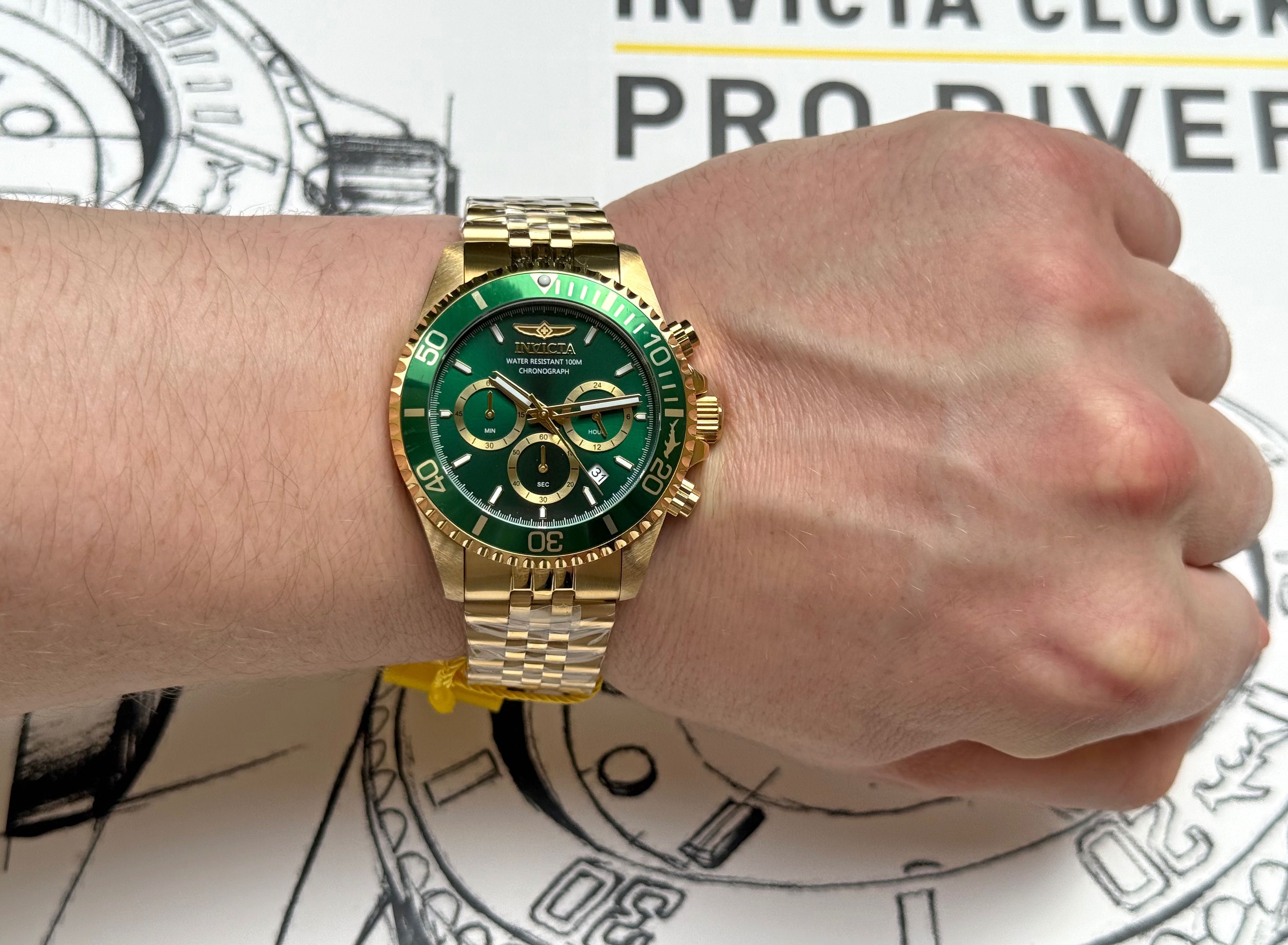 Годинник Invicta 48383 Pro Diver 43 mm. Master of the Oceans Gold