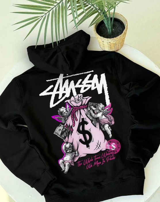 Черное Худи Stussy • Scorpion • Чорне Стусси • ХС-ХЛ