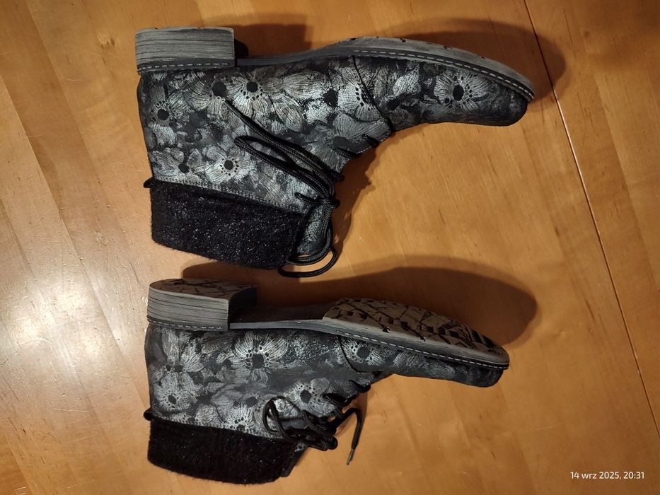 Botki Remonte rozm. 43, zamszowe