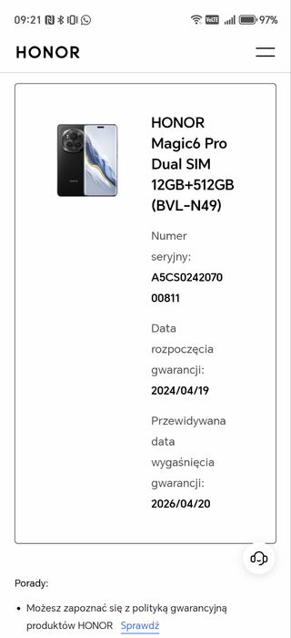 Honor Magic 6 PRO 512GB