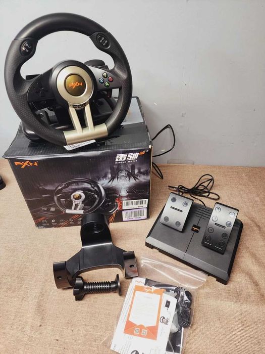 Нове ігрове кермо з коробкою автомат v3 pro для пк ps4 руль геймерский