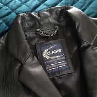 Skórzana kurtka / płaszcz firmy Claire - rozmiar 40