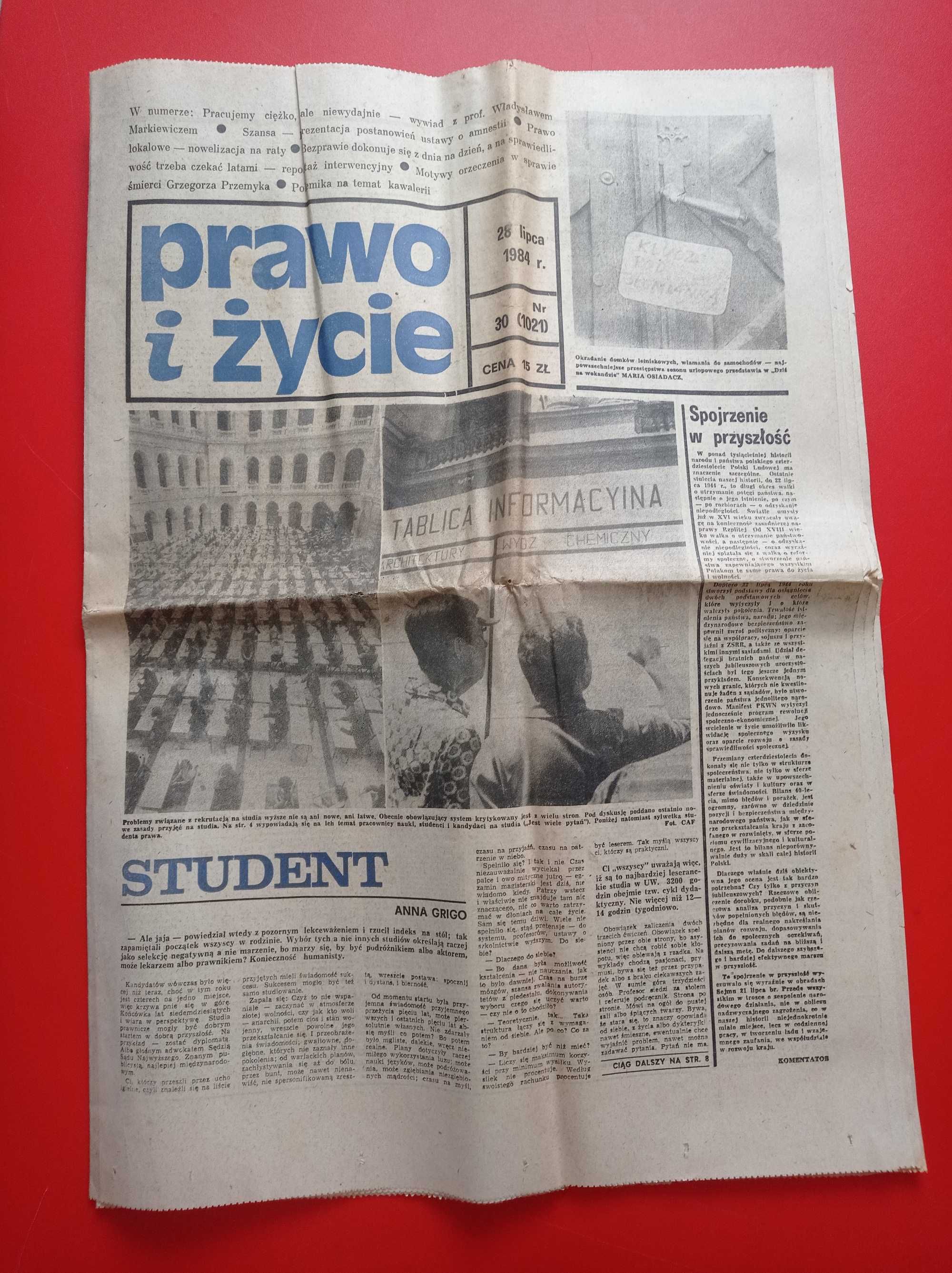 Prawo i życie nr 30 / 1984, 28 lipca 1984