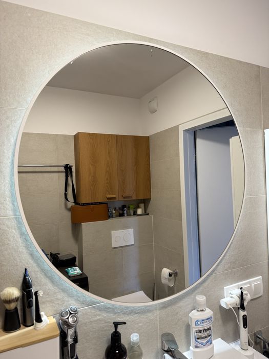 Lustro łazienkowe z oswietleniem LED srednica 90 cm