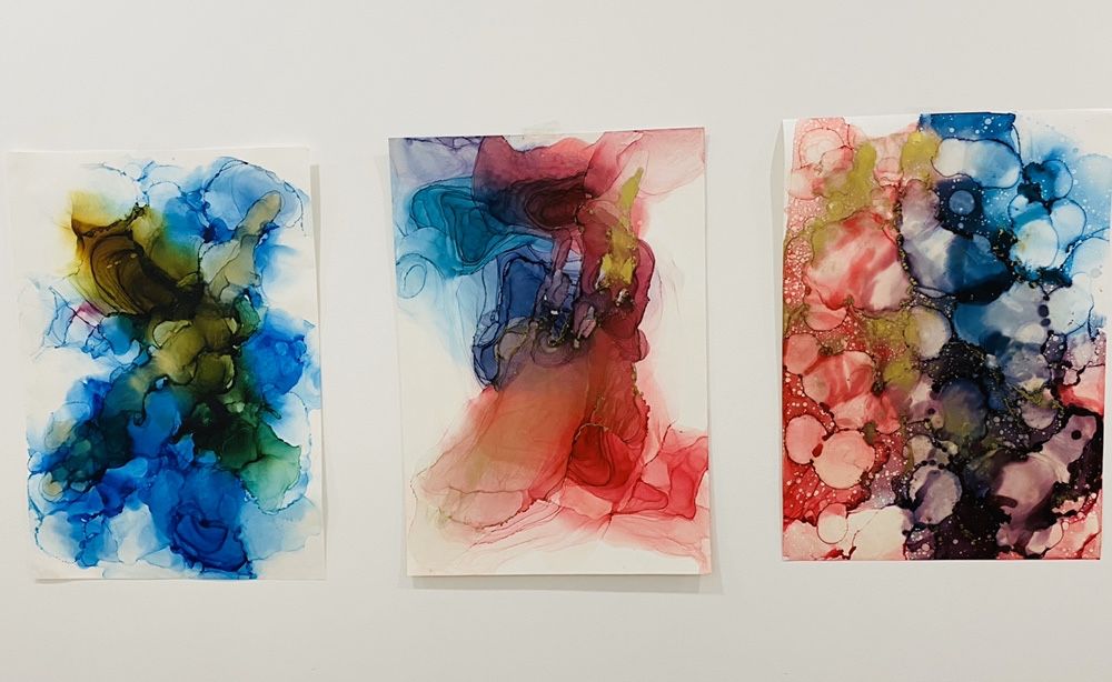 Картина подарок разные техники нанесения