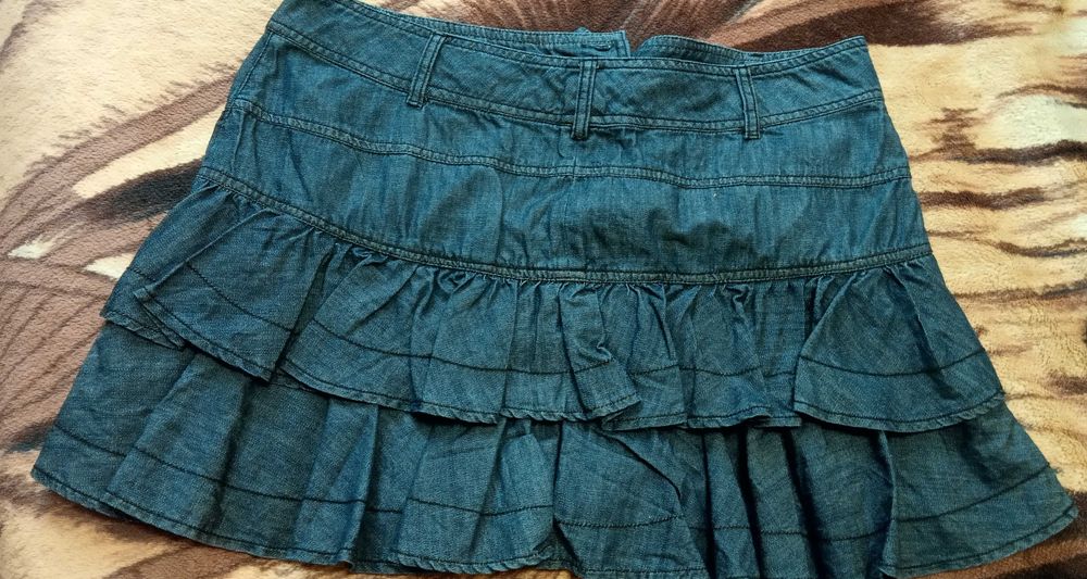 юбка джинсовая Clockhouse волной мини