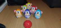 Jogo bowling macacos
