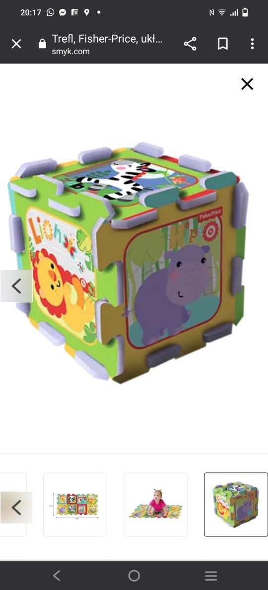 Mata podłogowa piankowa puzzle Fisher price