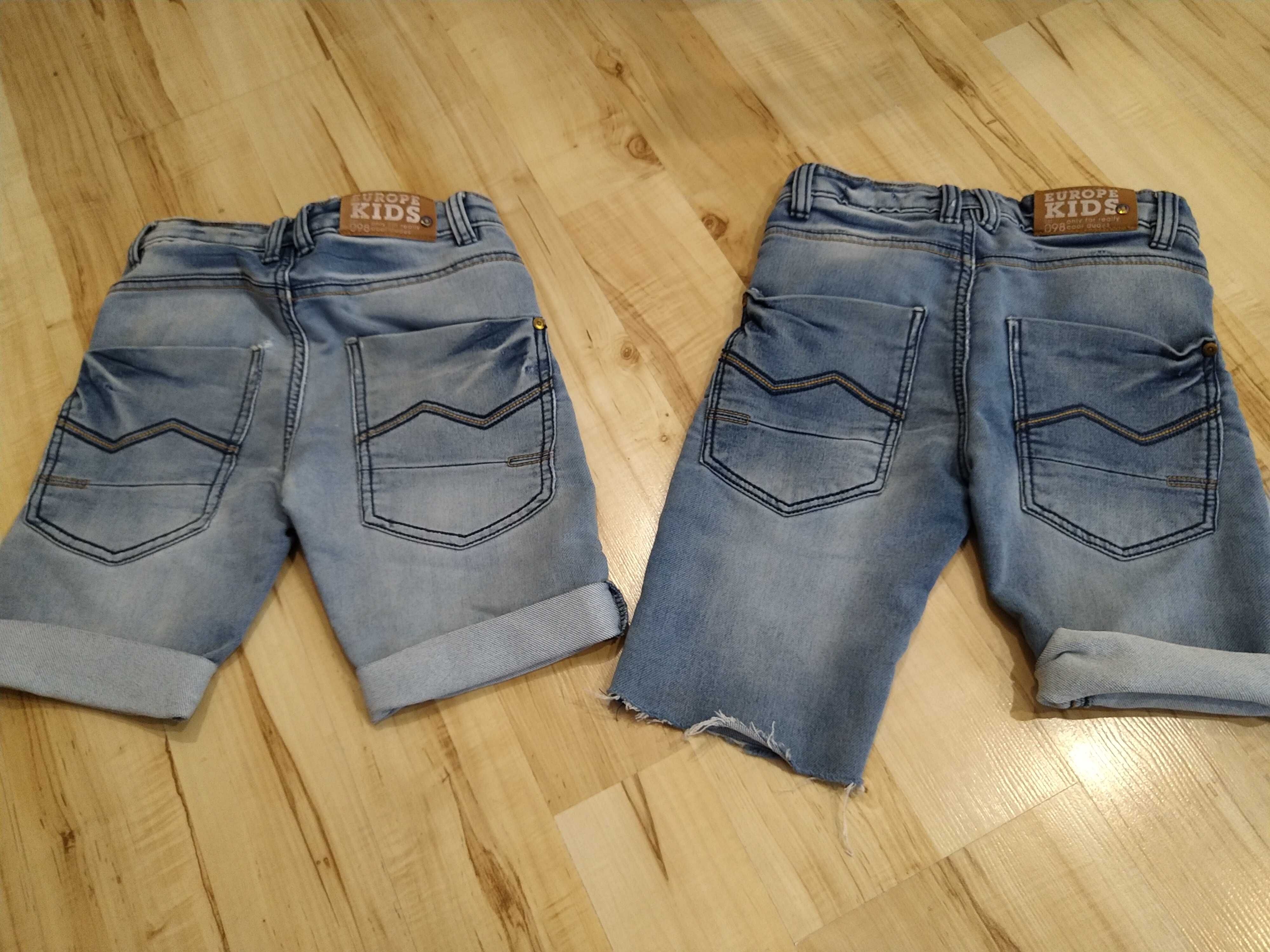 Jeansowe krótkie spodenki, rozm. 128