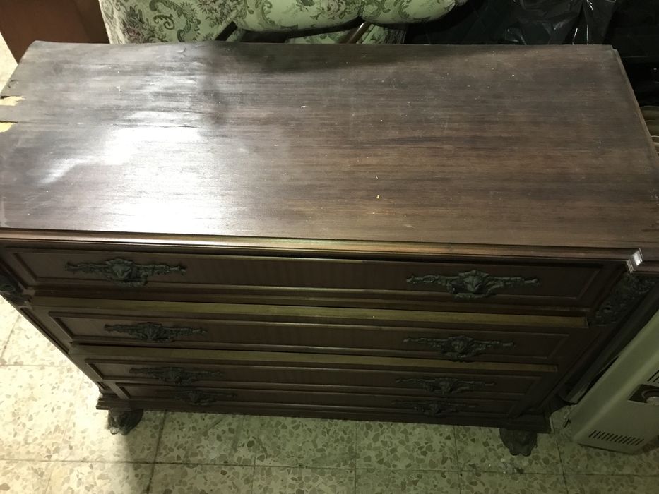 Aparador SPORTING / Colchão ortopédico cama de casal 183x138 Ortomag