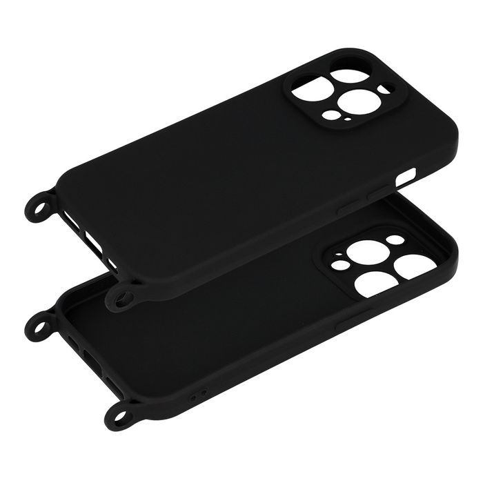 Strap Silicone Case Do Iphone 13 Pro Max Wzór 2 Czarny