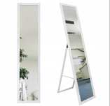 Lustro stojące do garderoby skandynawskie 155x35,8 w białej ramie