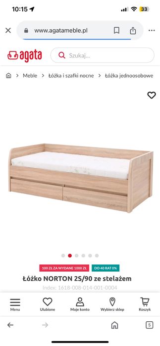 Łóżko młodzieżowe