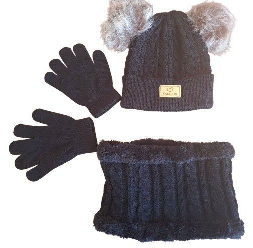 Czapka +komin +rękawiczki