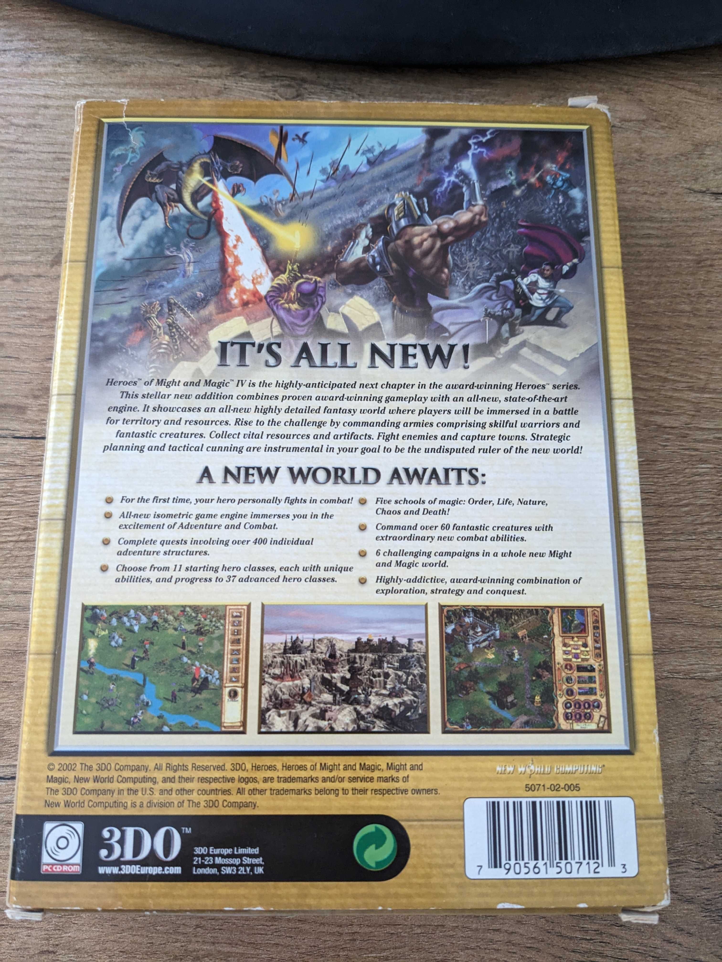 Heroes of might and magic 4, big box, jak nowa