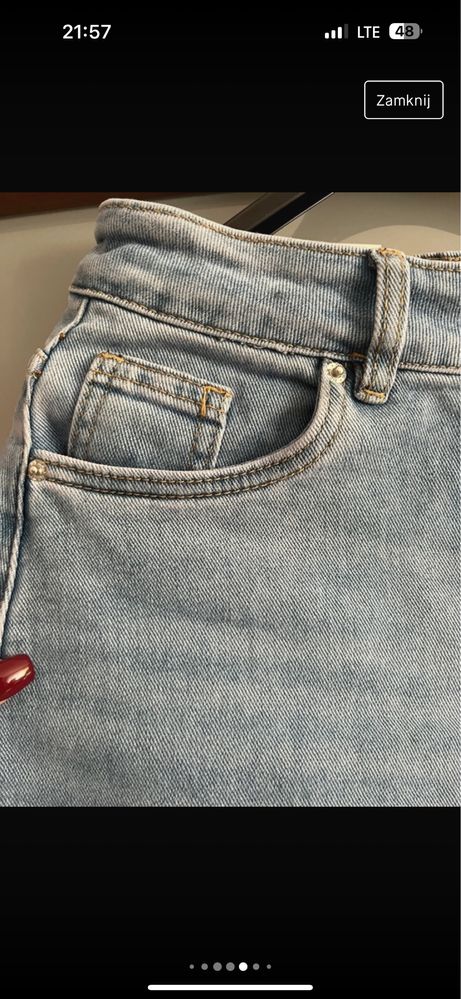 Spodnica jeansowa z rozcięciem NOWA