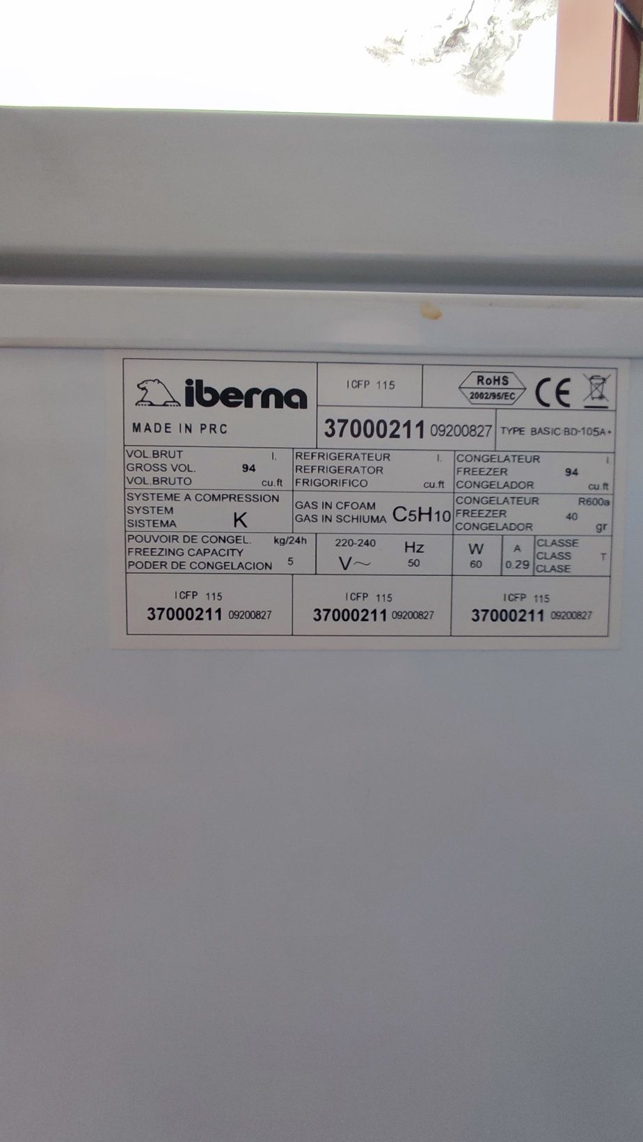 Arca congeladora Iberna - classe A+