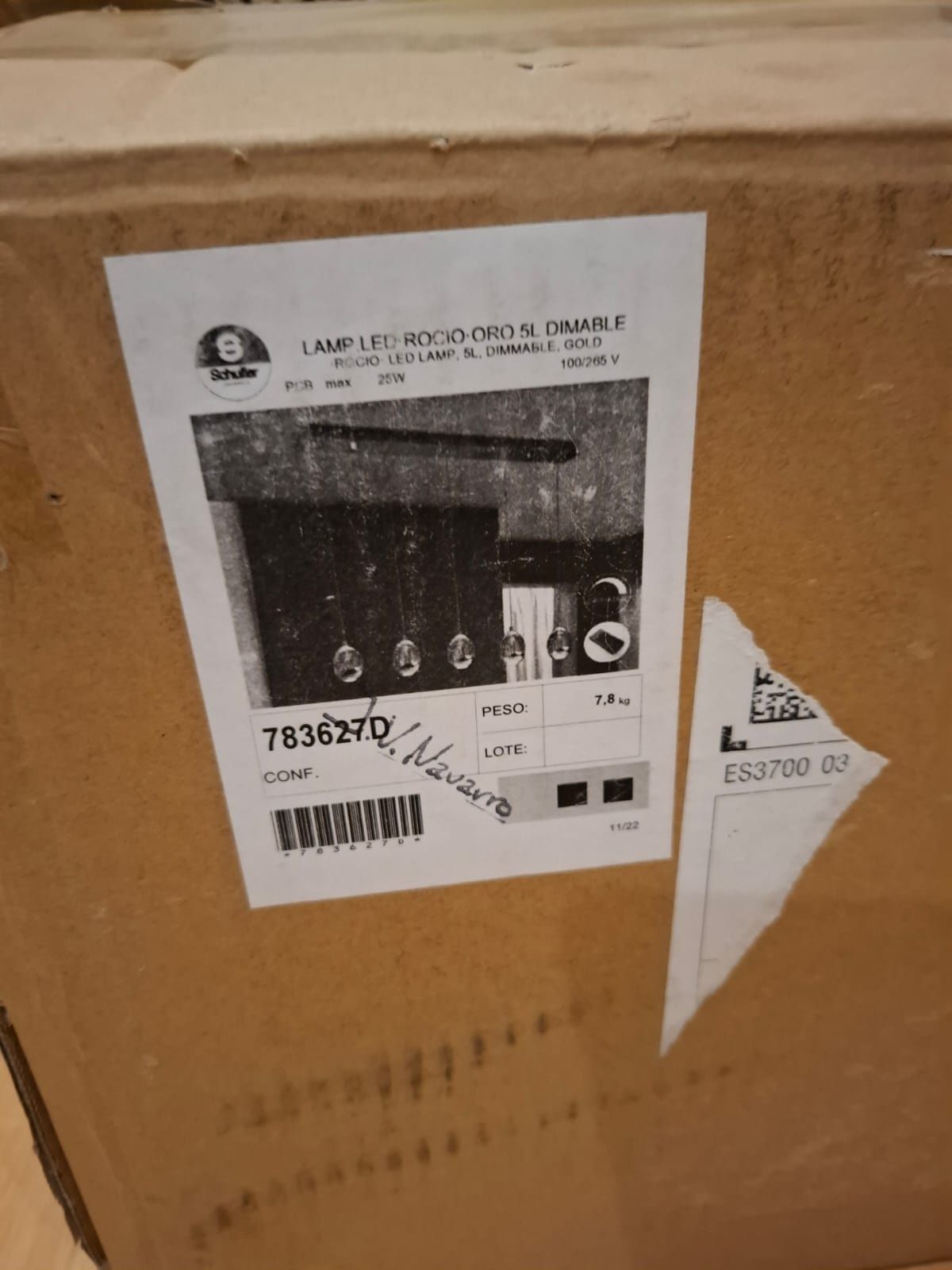 Schuller Rocio 783627 złota lampa wisząca LED