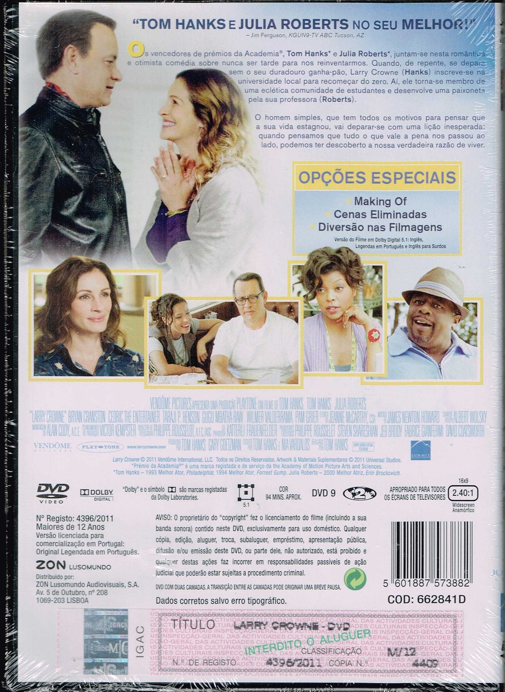 Filme em DVD: Larry Crowne (Julia Roberts, Tom Hanks) - NOVO! SELADO!