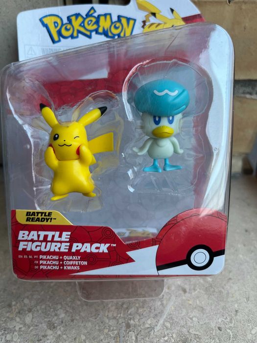 Pokémon Battle Figure Pack "Pikachu + Quaxly" - Novo, Selado