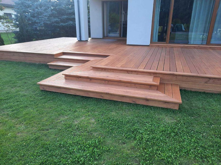 Tarasy drewniane, montaż tarasów pergole altany