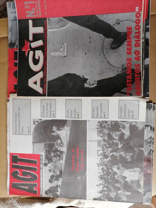 Lote 11 Jornal AGIT Juventude Comunista Portuguesa anos 80's (vários)