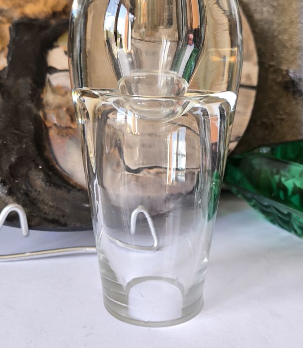 Lampa oliwna świecznik piękne stare szkło
