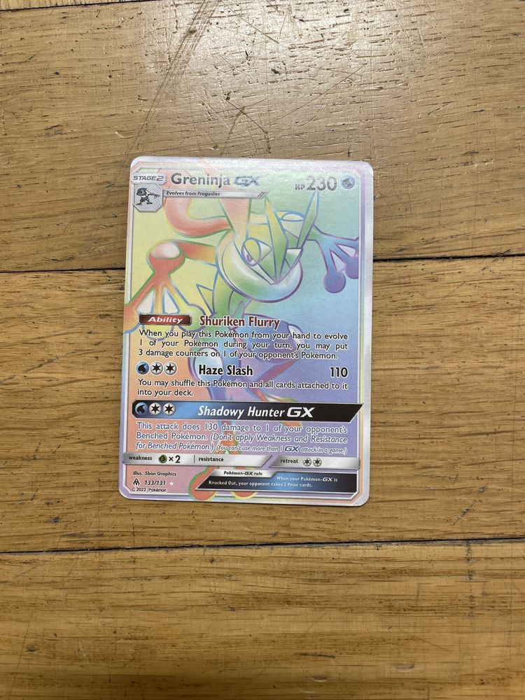 greninja GX stage 2 pokemon card