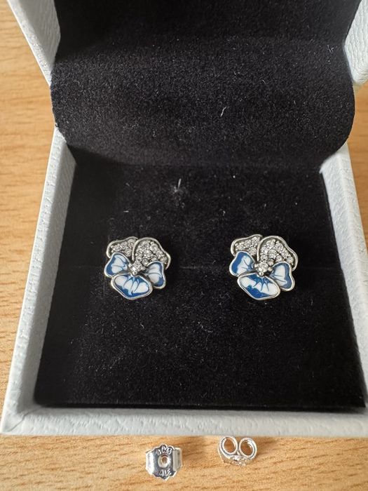 Kolczyki bratki pandora