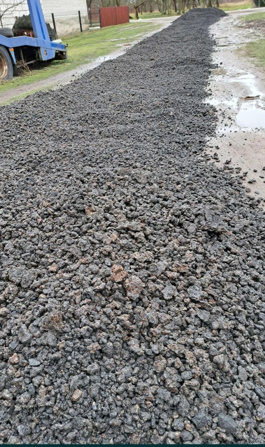 Żużel Gruby Szlaka Kruszywa Żwir Gruz Kruszony Ziemia  Polna Piach itp