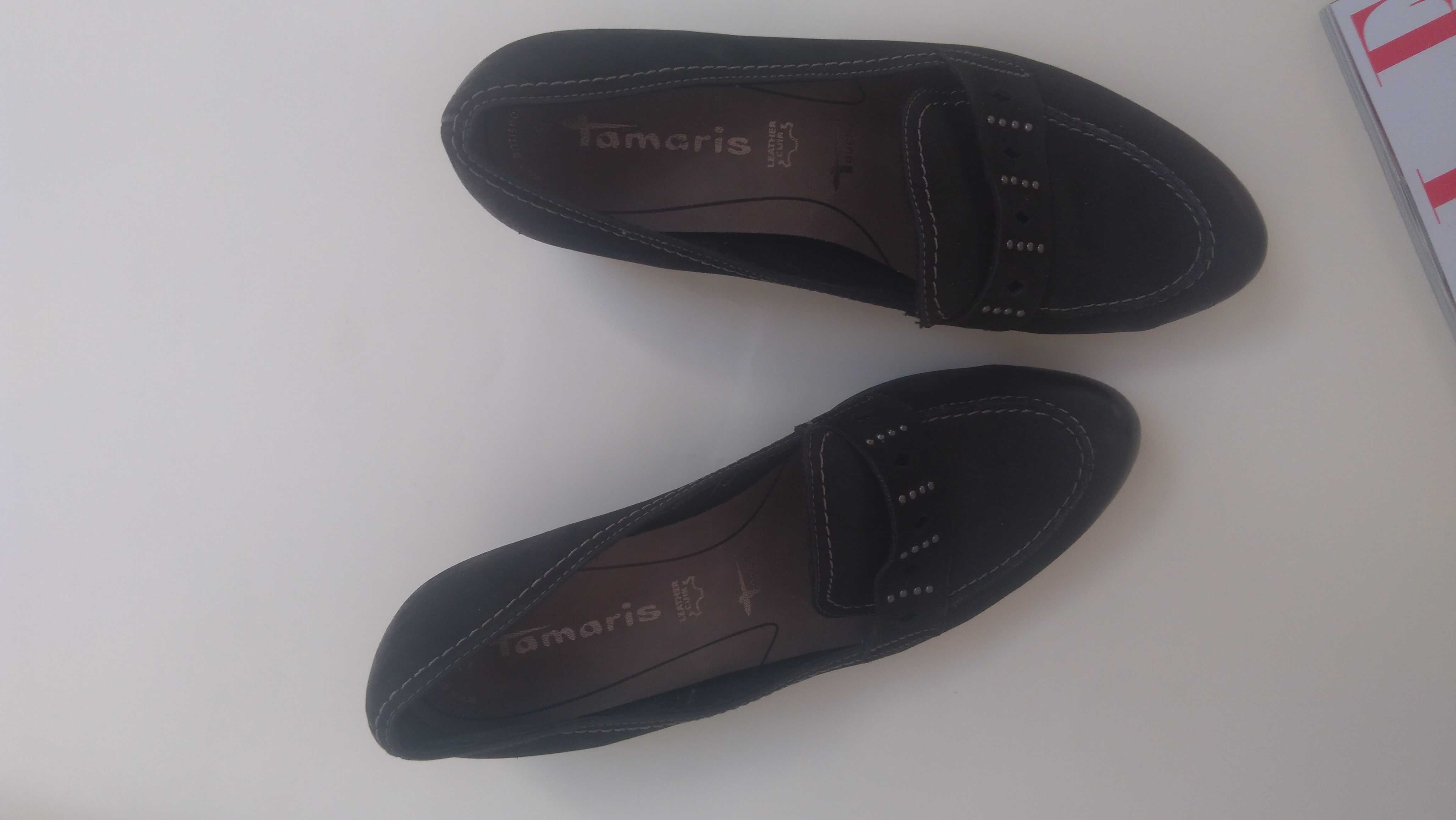 Buty skórzane Tamaris rozmiar 39 Czarne