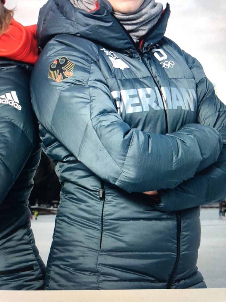 Kurtka Olimpijska Niemcy Puchowa Adidas M Zimowa damska