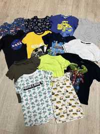 Комплект літнього одягу, шорти, футболки H&M, Next 128, 6-8 років