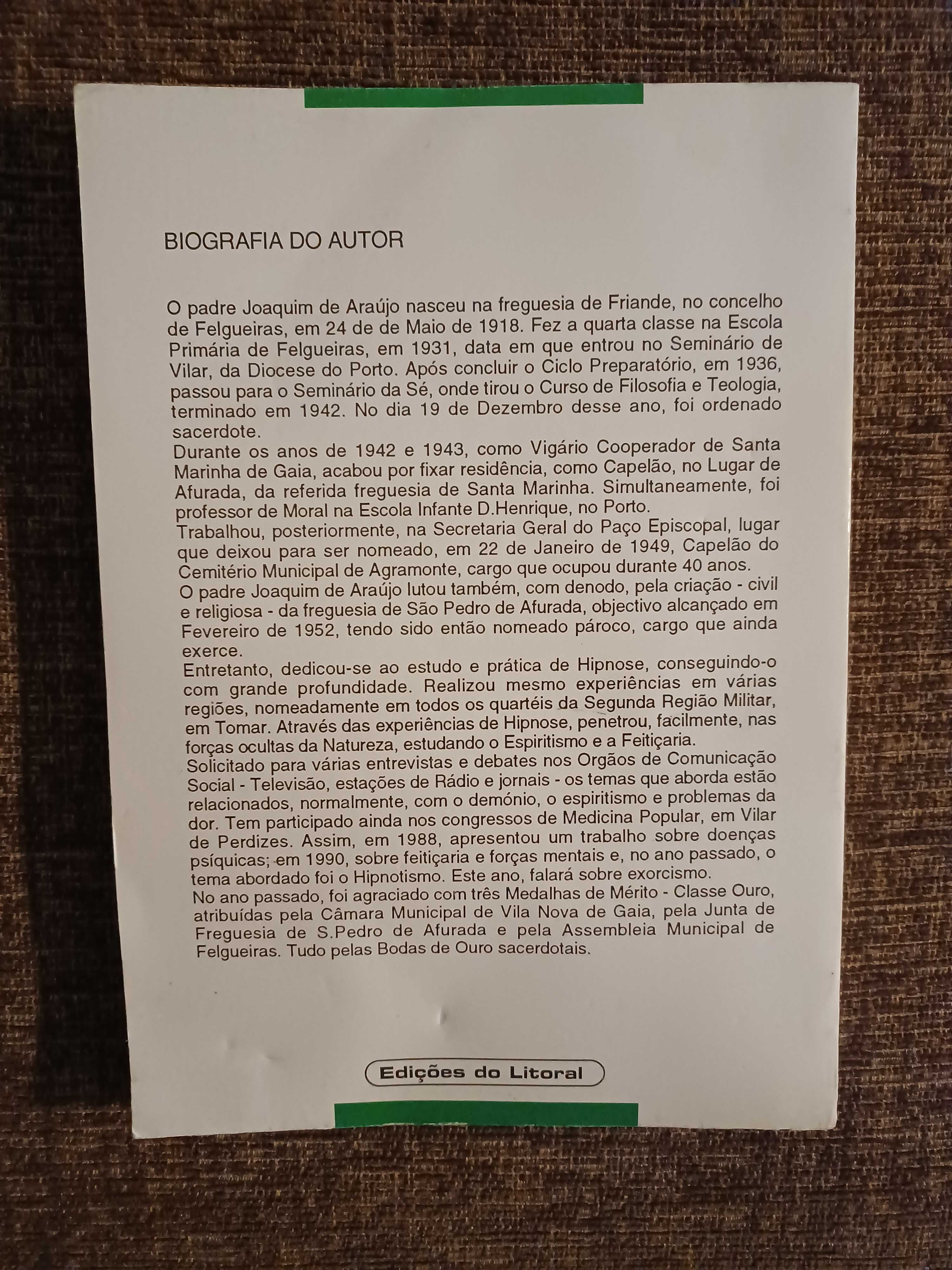 Hipnotismo Espiritismo Feitiçaria Exorcismo - Pe. Joaquim de Araújo