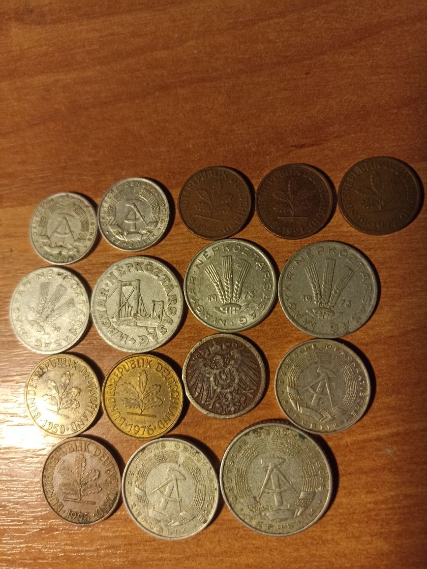 Pfennigi i Fillery stare monety