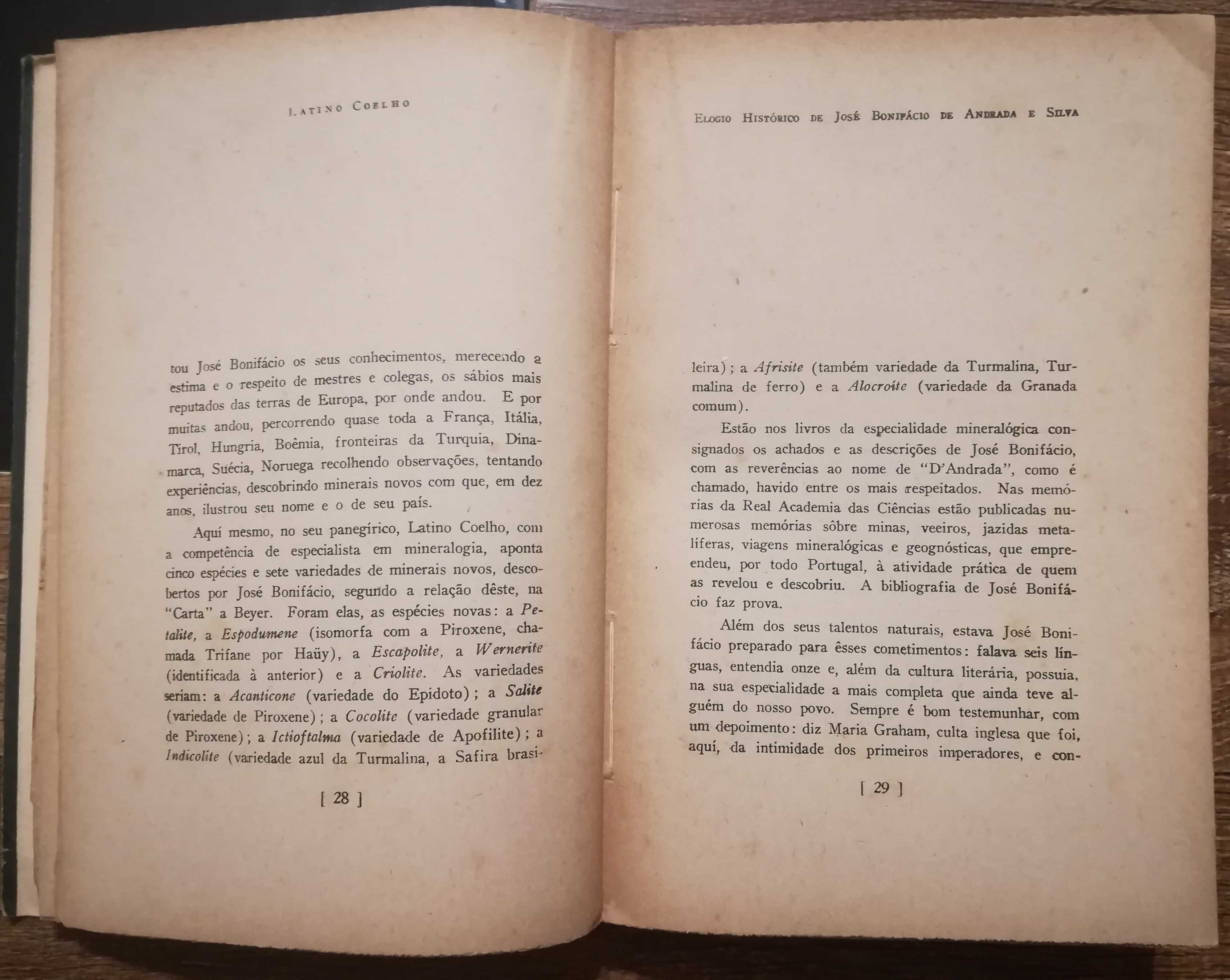 Elogio Histórico de José Bonifácio, 1942