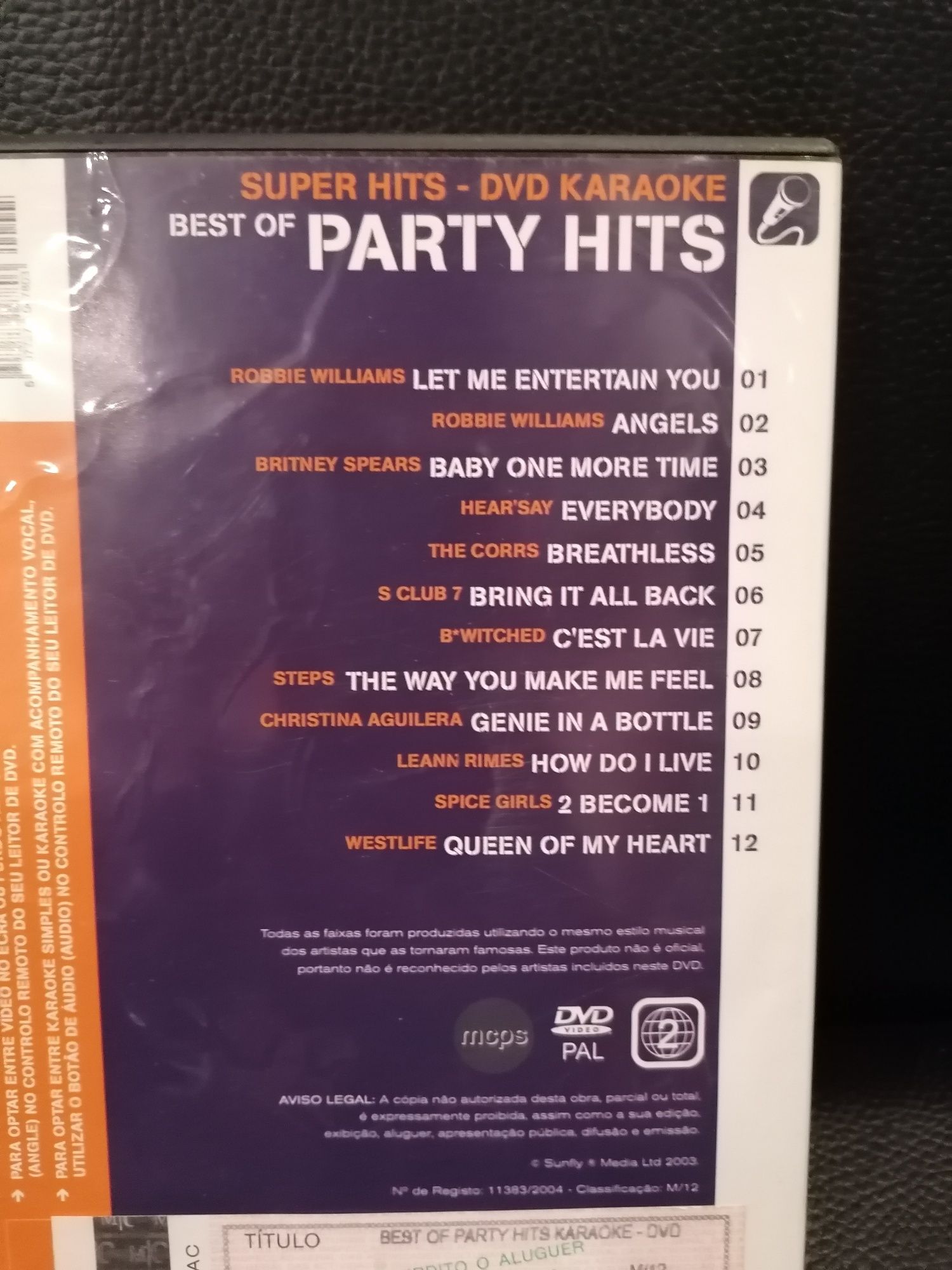 Dvd de Karaoke Party Hits