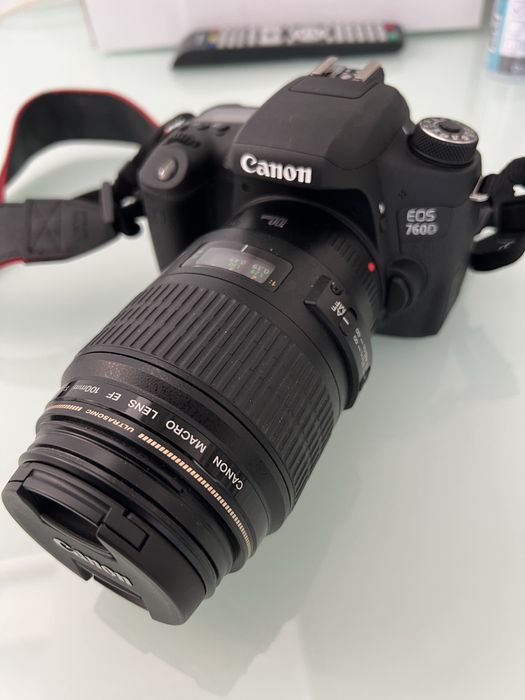 Camara Canon EOS 760d com Macro 100mm NOVA
