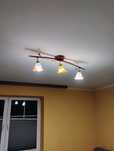 Lampa sufitowa wisząca z trzema kloszami