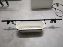 Calha com ganchos e recipiente para cozinha IKEA