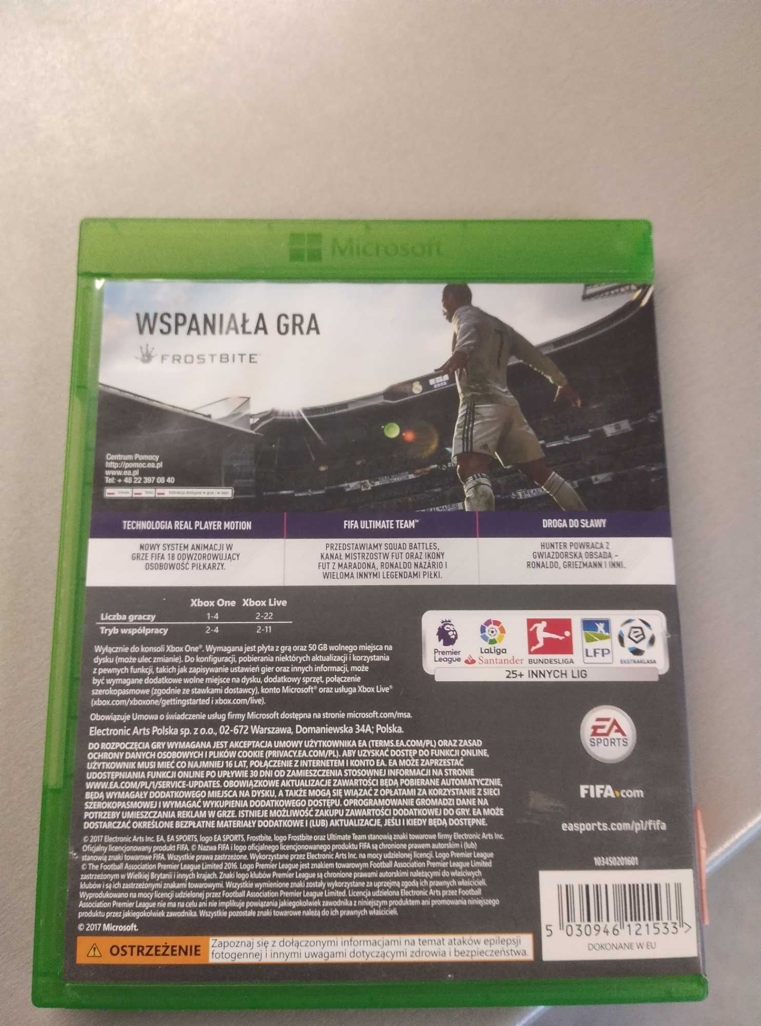 Gra FIFA 18 Xbox One