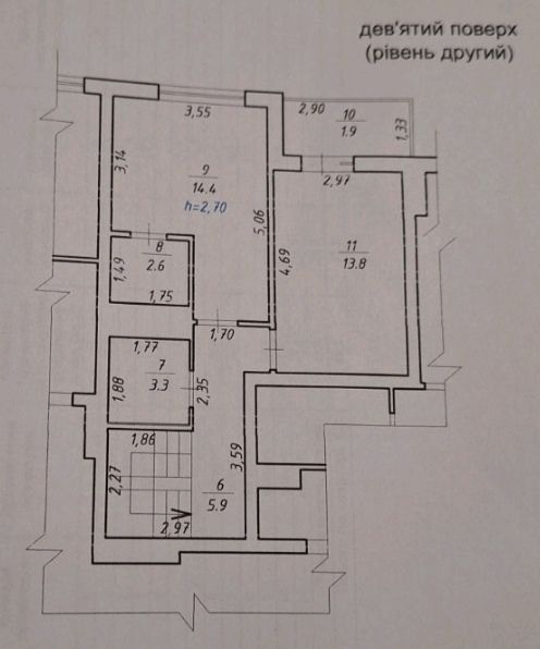Продаж 3-кім квартири в двох рівнях в новобудові ЖК Континент по ву