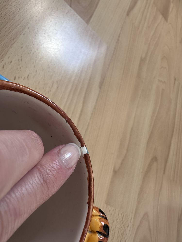 Zestaw SABA kubek Lew i talerzyk z myszką ręcznie malowane