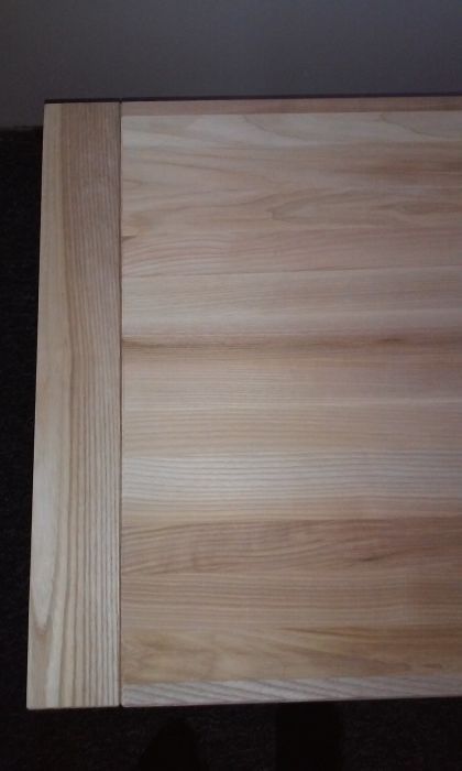 Stolik, ława lite drewno jesion, nowa, surowe drewno