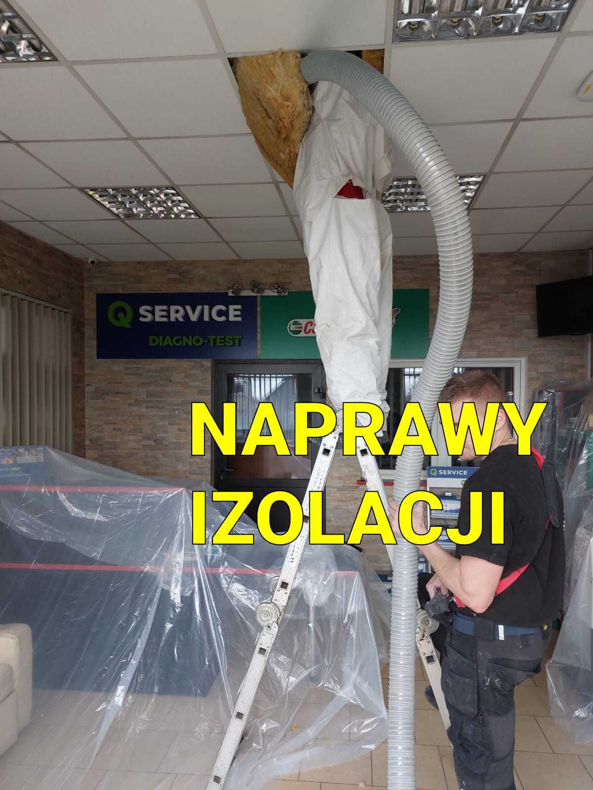 Docieplanie Pianką PUR I Celulozą Naprawa izolacji poddasza,TERMOWIZJA