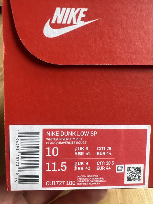 Nike dunk low panda red nowe 44r