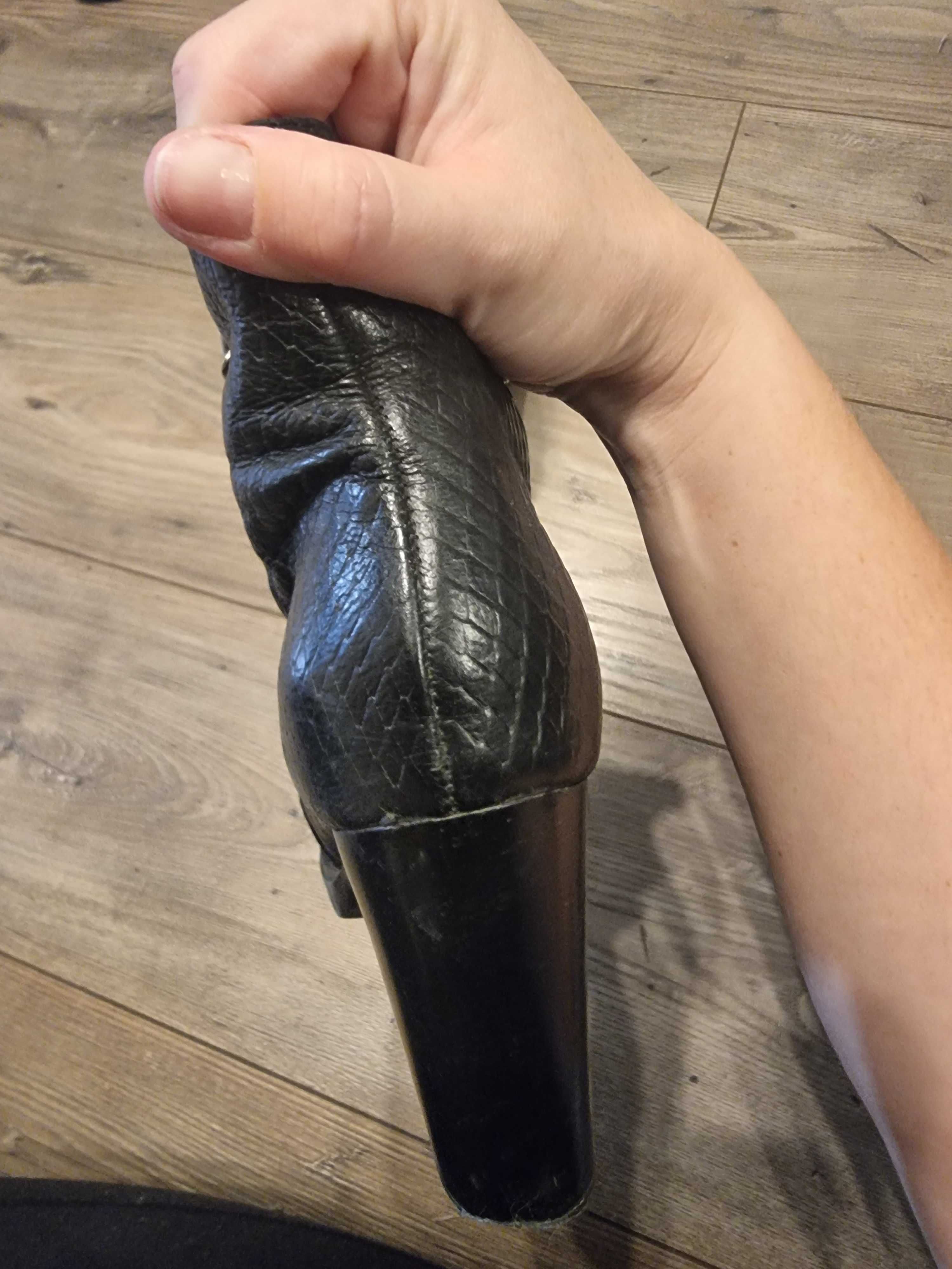 Botki skórzane nubuk Lasocki 36