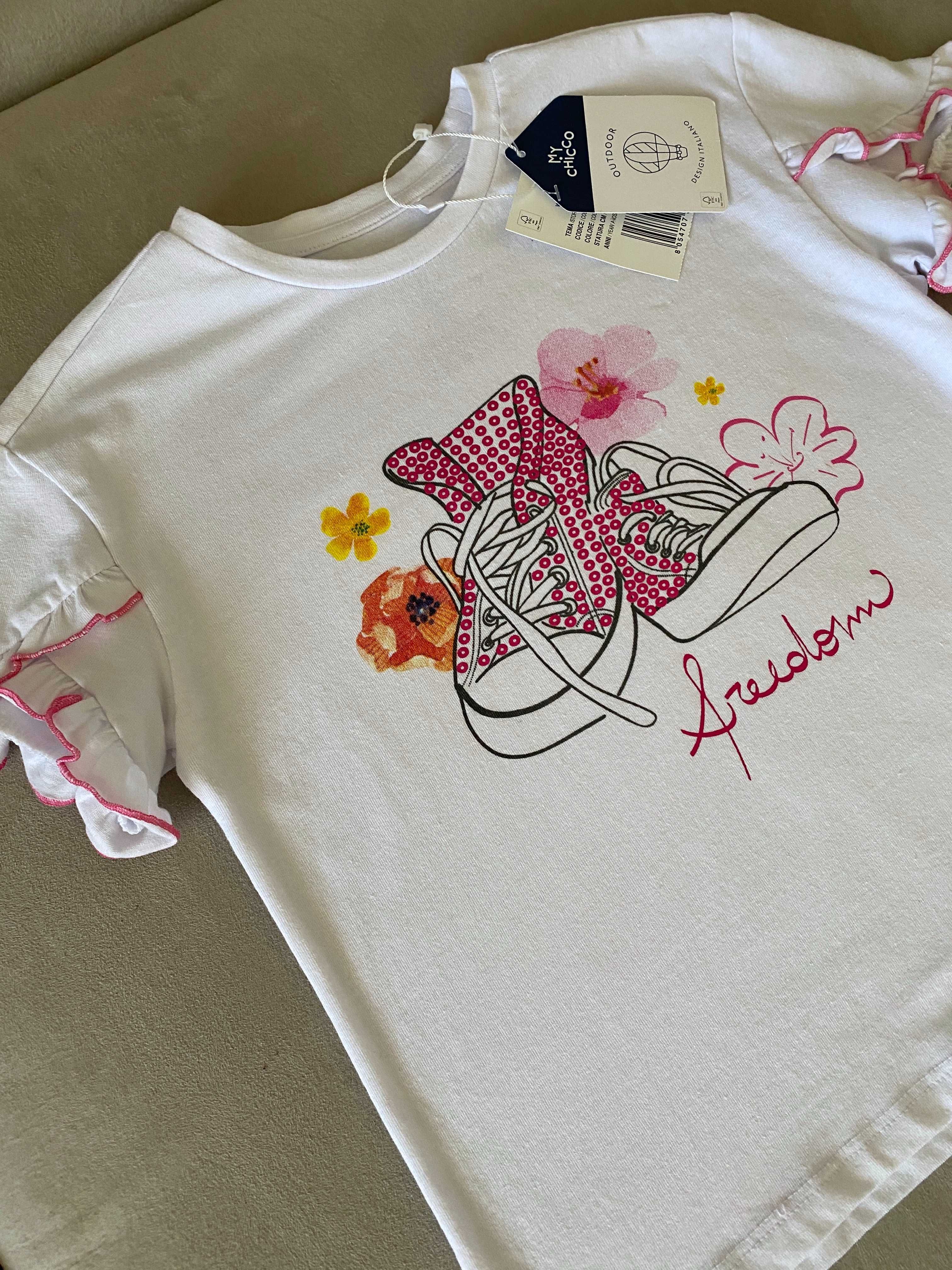 НОВИЙ Костюм для дівчинки Футболка і Шорти Chicco