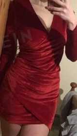 Sukienka czerwona welurowa  xl nowa elegancka